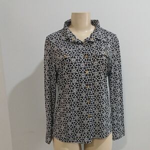 Stylish Black and White Women's Top, By ROMIMONA, New With Tags, Sz M, Stretch